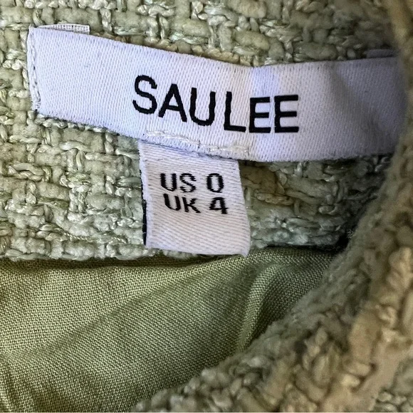Sau Lee Natasha Tweed Mini Dress in Pistachio - Picture 5 of 6